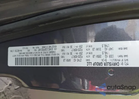 2015 Chrysler Town & Country Touring-L z USA, uszkodzony, nr VIN 2C4RC1CG9FR521097